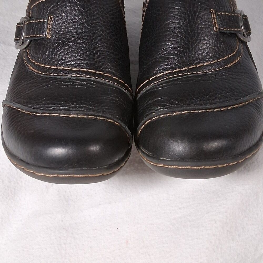 Clarks Collection Ashland Indigo Womens Shoe 7.5M Black Leather Loafer #26101710 - Picture 7 of 9